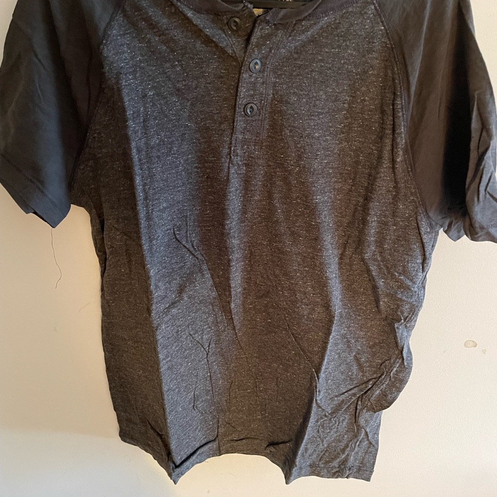 Men's Gray Henley Shirt